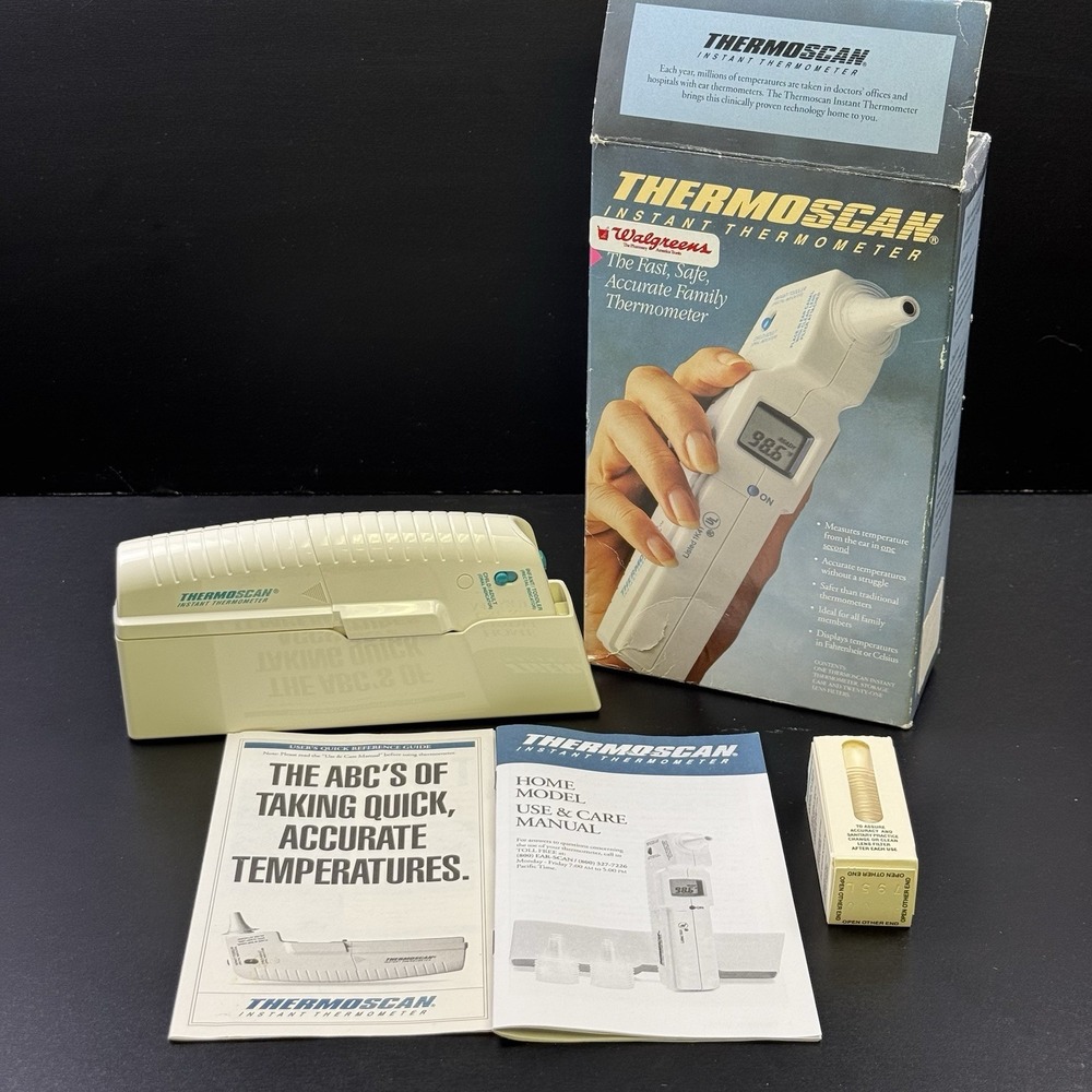 Thermoscan Inc. Instant Thermometer HM-2 Vintage 1994 Tested Working Clean